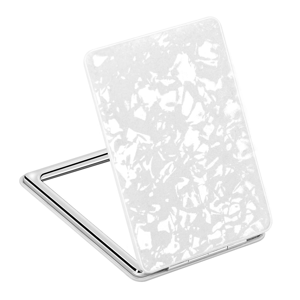 Compact Vanity Mirror for Men, Black, Travel Makeup Mirror for Handbag Pocket Wallet, Portable Double-Sided Magnifying Cosmetic Mirror for Daily, Work, Business