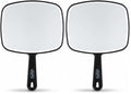 ForPro 9.6" L x 6.3" W Premium Hand Mirror w/Handle for Home & Salon, Black