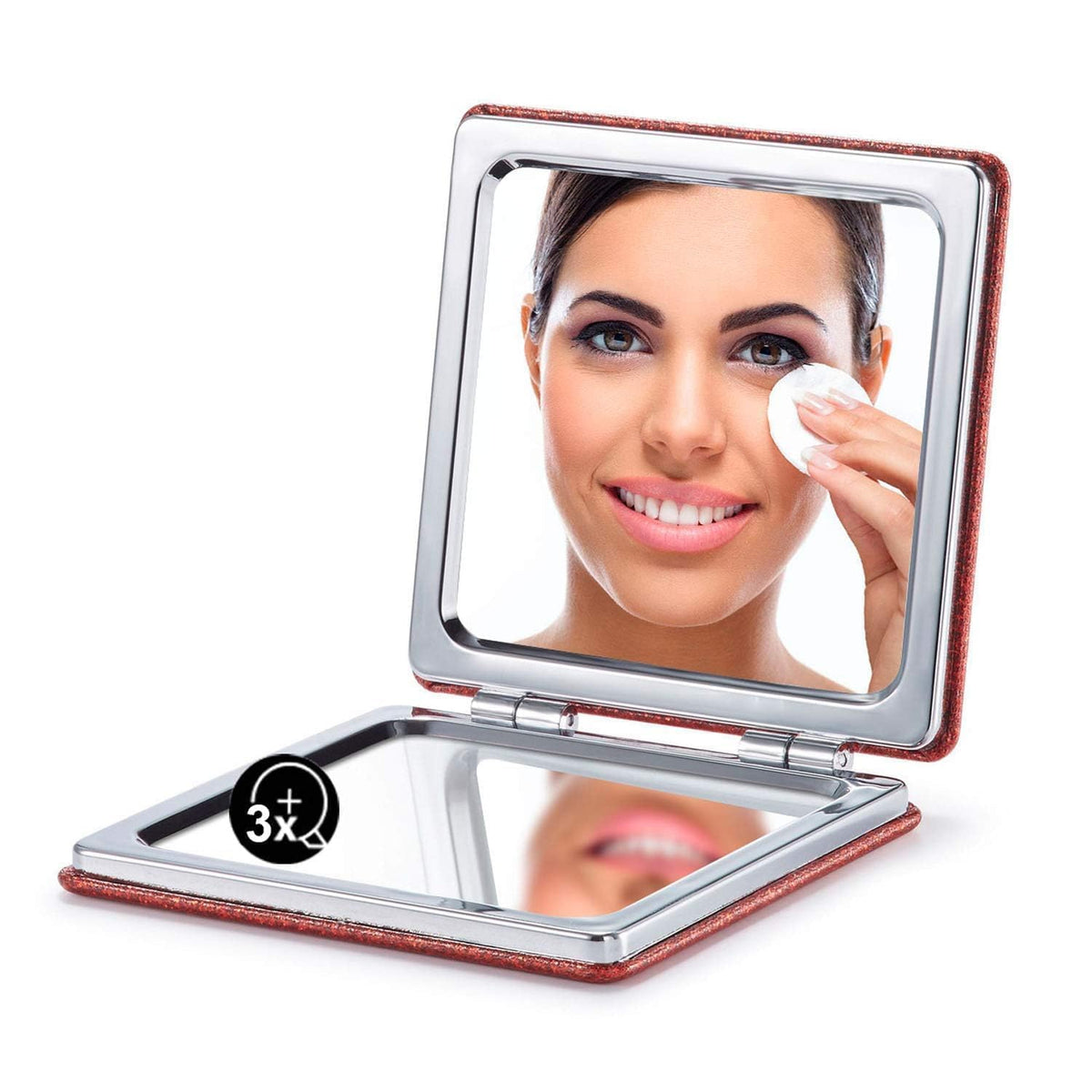 OMIRO Compact Mirror with 3x/1x Magnification, 3.4" Pocket Mirror