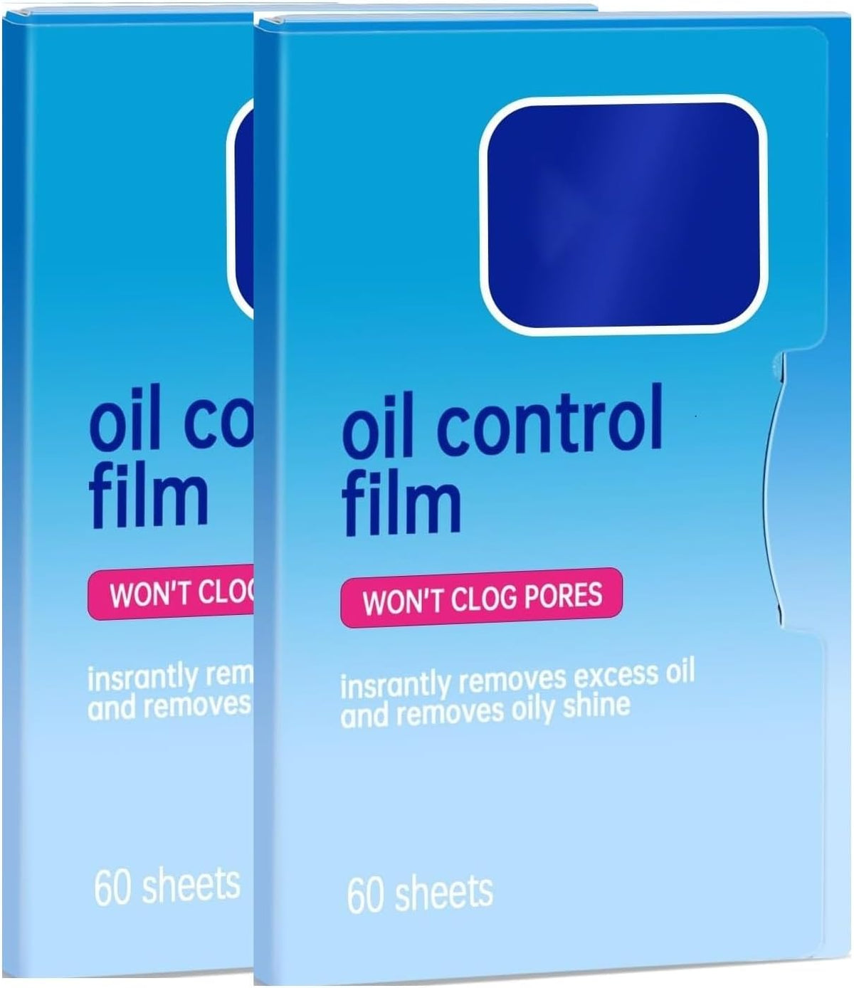 Generic 2 Packs (120 Sheets) Oil Absorbing Blotting Sheets for Oily Skin, Makeup-Friendly & Portable Oil Wipes
