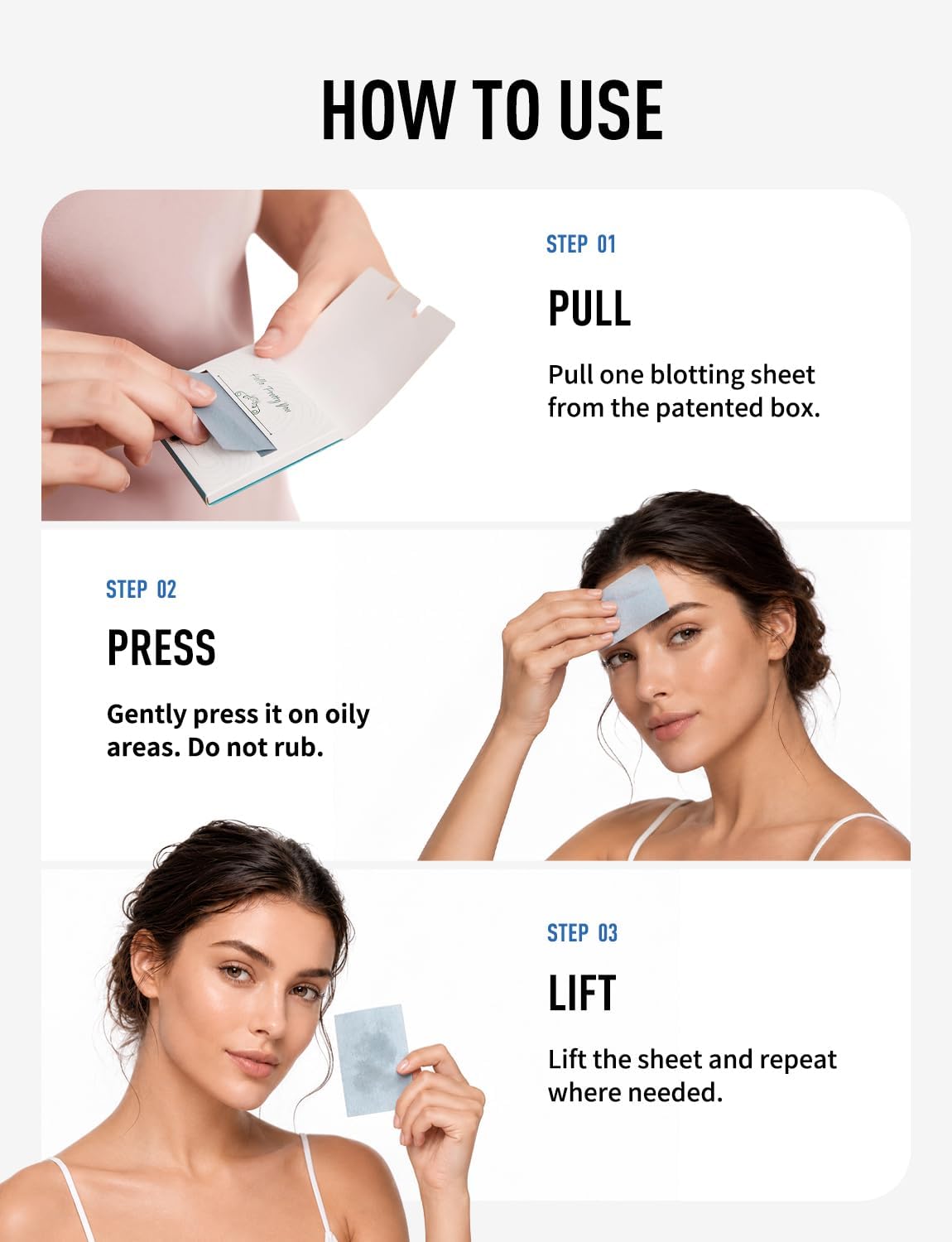 Premium Face Oil Blotting Sheets - 1 Pack for Facial Care or Makeup, Bamboo