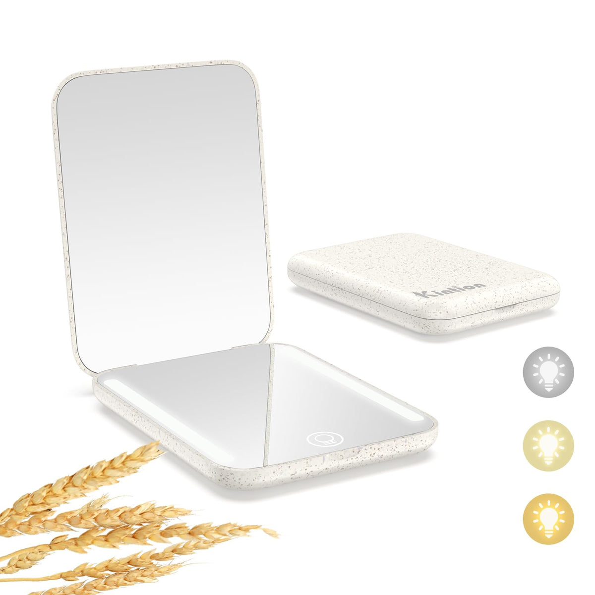 Kintion Rechargeable Pocket Mirror, 1X/3X Portable Compact Mirror