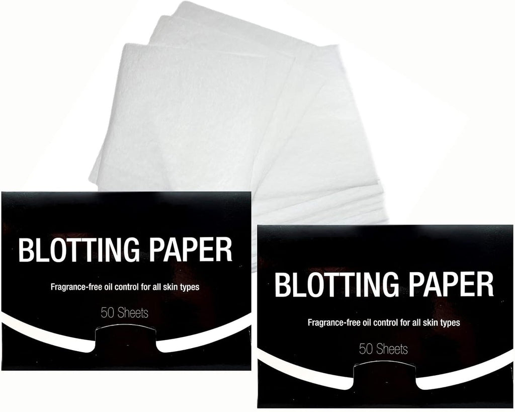 2 Pks FRAGRANCE-FREE Unscented Natural Abaca Blotting Paper - 100 Oil Blotting Sheets - Makeup Friendly UNISEX Oily Skin Shine Blotter Photography Zoom Meetings Travel Gym School - MADE IN TAIWAN