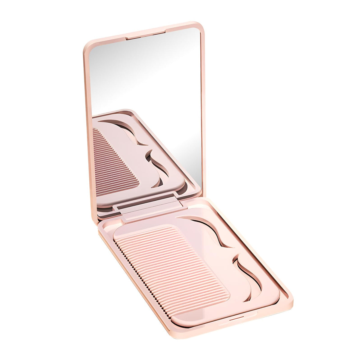 Compact Folding Mirror, 3.9" Stainless Steel Travel Mirror with PU Leather Case Cover for Makeup, Small Handheld Mirror for Pocket Purse, Mini Foldable Mirrors with Stand(Orange)
