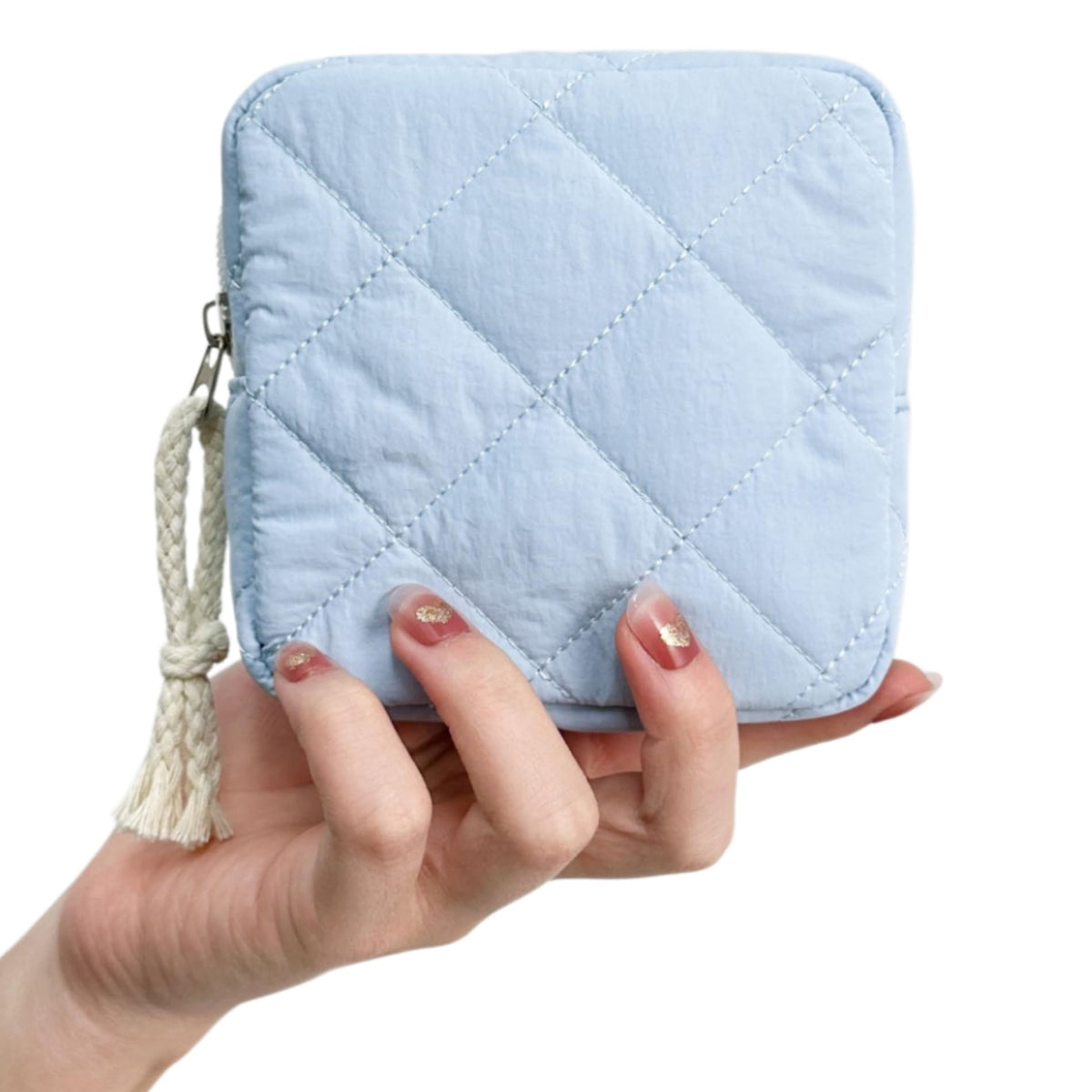 Small Makeup Bag | Discreet Period Bag Pad Pouch for Purse| Sanitary Napkin Storage & Tampon Holder for Travel(Flower bow pink)