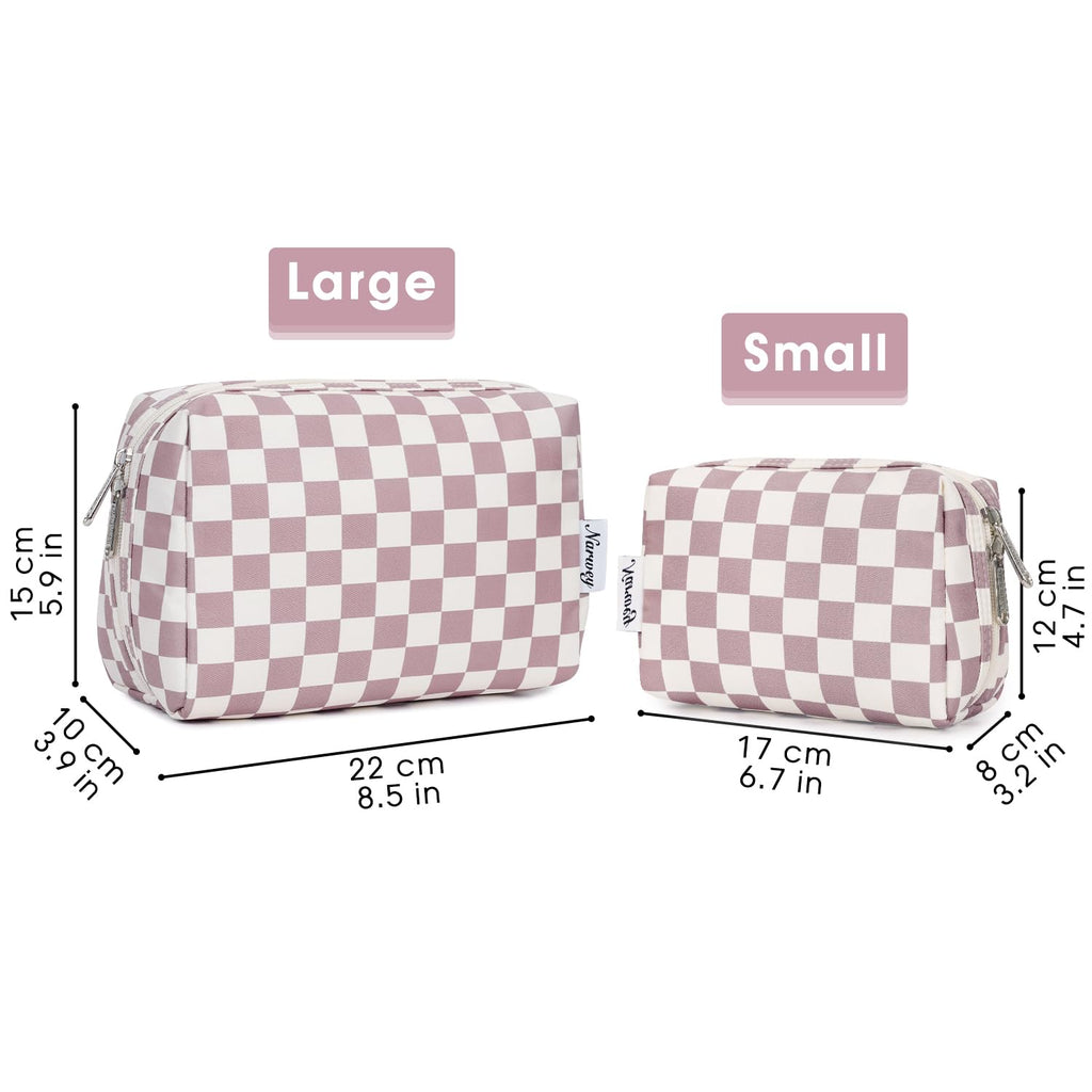 Narwey Makeup Bag Travel Toiletry Bag, Cosmetic Bag for Women Girls