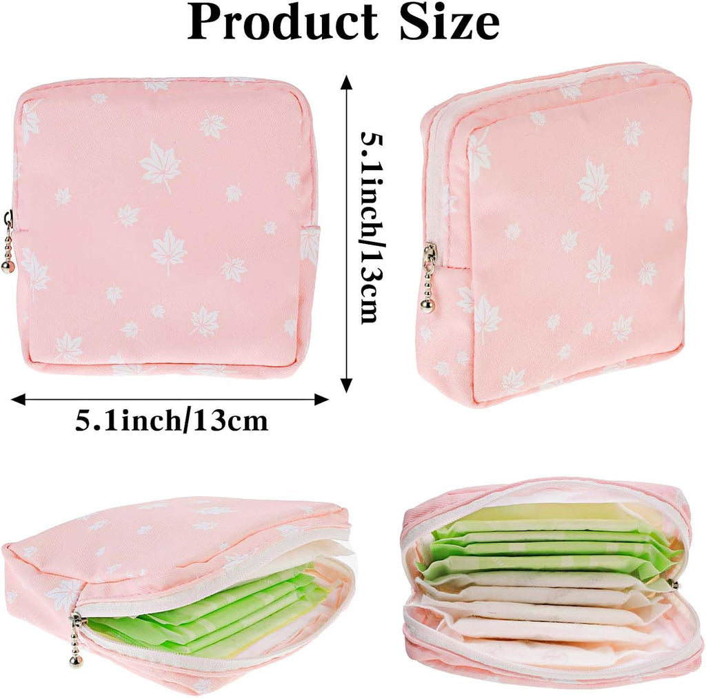 3 PCS Sanitary Pad Storage Bag Portable Period Bag for Pads/Sanitary Napkins/Tampons, Sanitary Napkin Storage Bags First Period Gifts for Daily Hygiene Bags Travel Containers