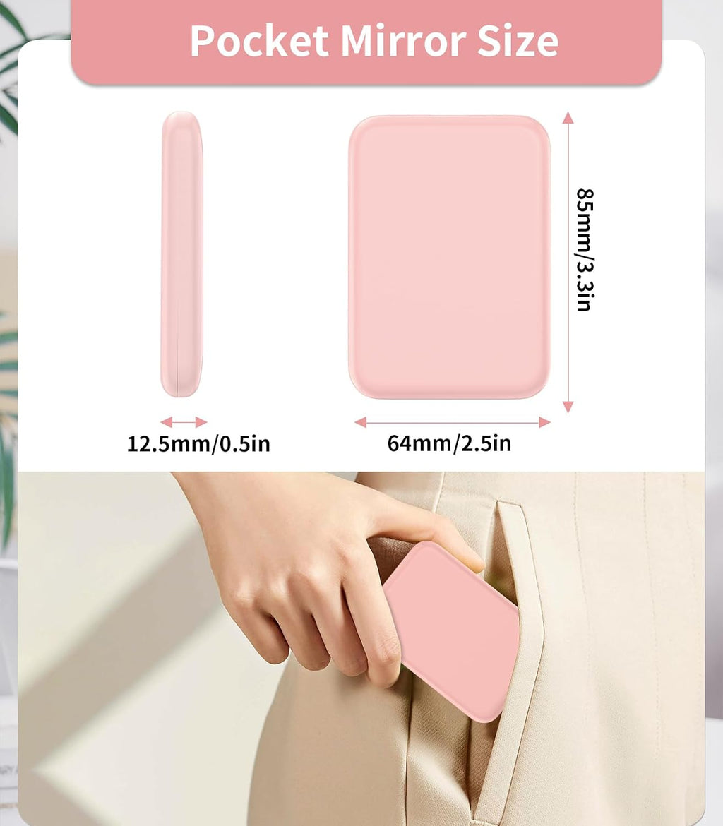 WOBSION 1x/3x Small Lighted Makeup Mirror for Purse