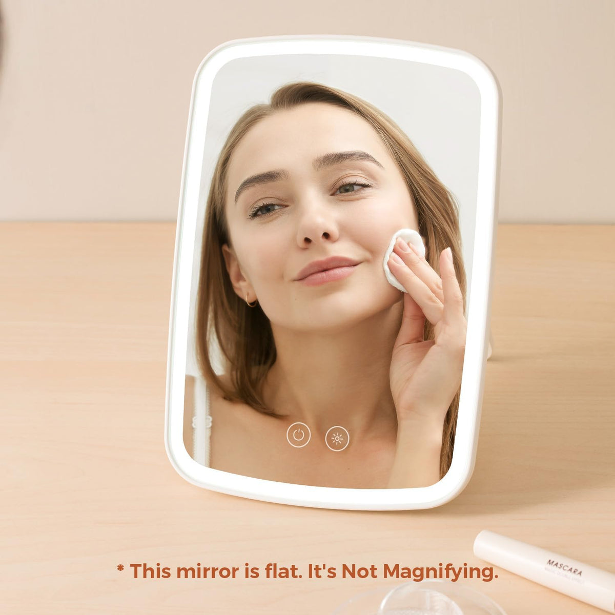 NEZZOE Portable Lighted Makeup Mirror, 1500mAh Battery, 9"x6"