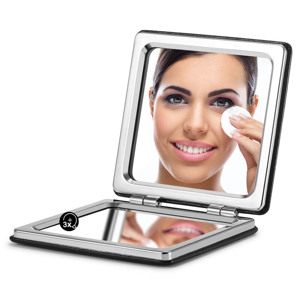 OMIRO Compact Mirror with 3x/1x Magnification, 3.4" Pocket Mirror
