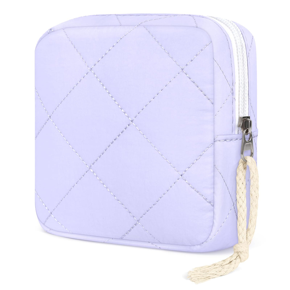 Likesing Period Bag Pouch, Leather Tampon Holder for Purse-Colorful Purple