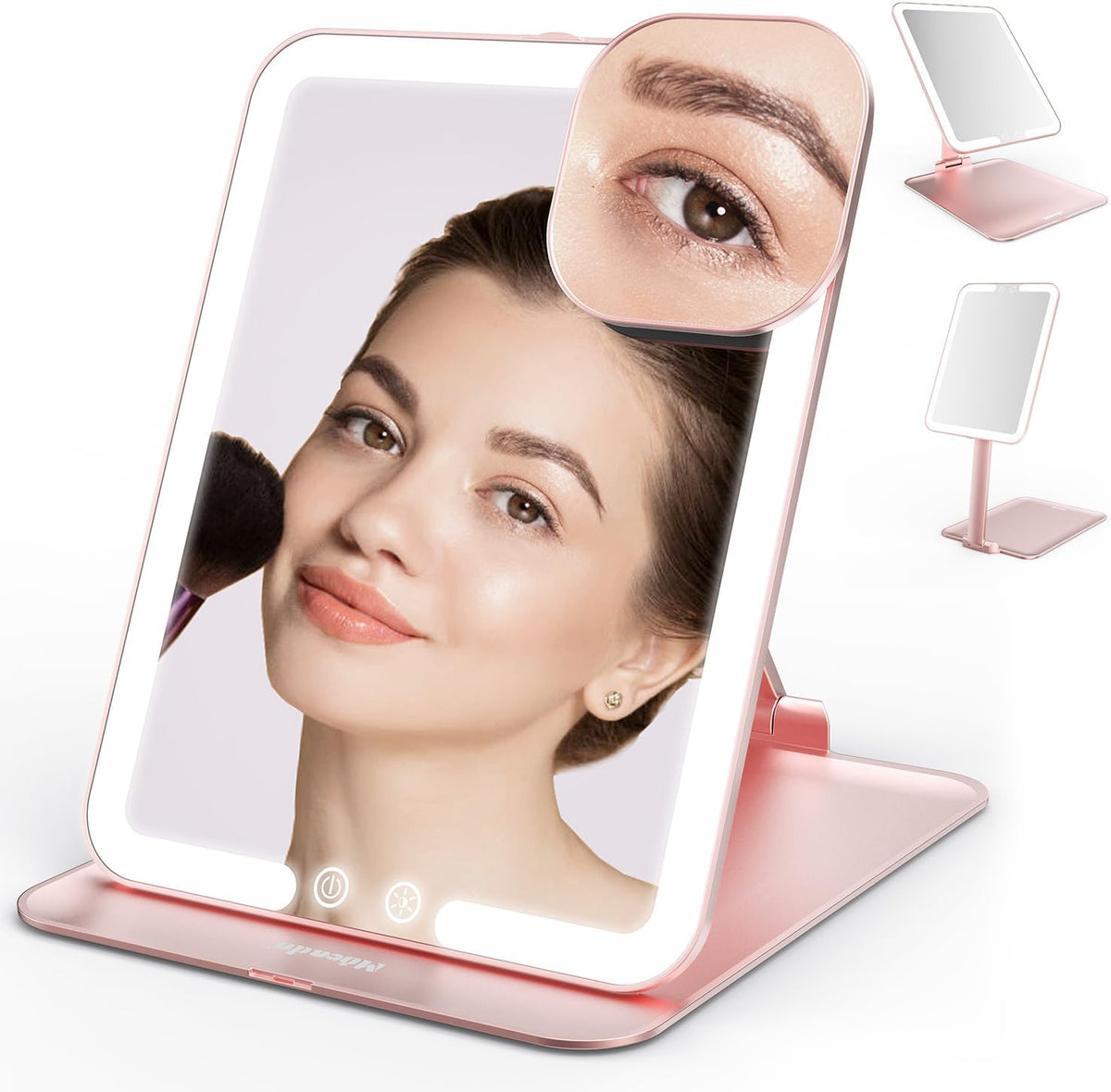 Mocado Travel Makeup Mirror with Light, Foldable Lighted Makeup Mirror