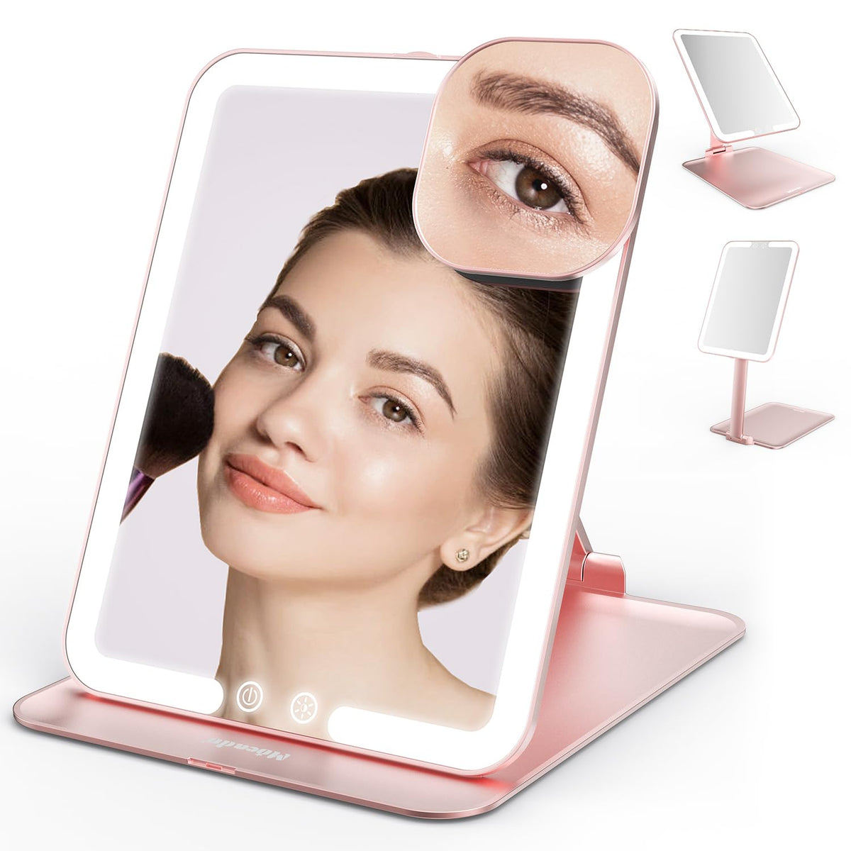 Mocado Travel Makeup Mirror with Light, Foldable Lighted Makeup Mirror