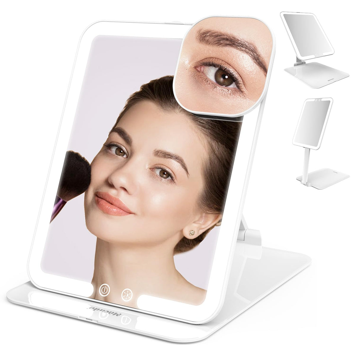Mocado Travel Makeup Mirror with Light, Foldable Lighted Makeup Mirror