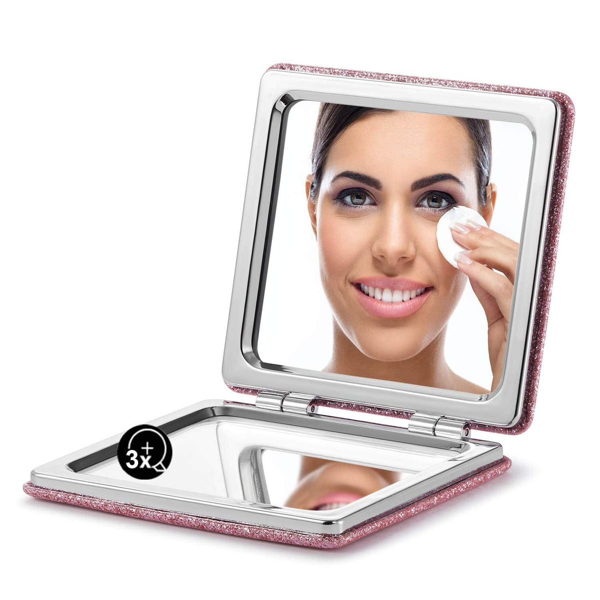 OMIRO Compact Mirror with 3x/1x Magnification, 3.4" Pocket Mirror