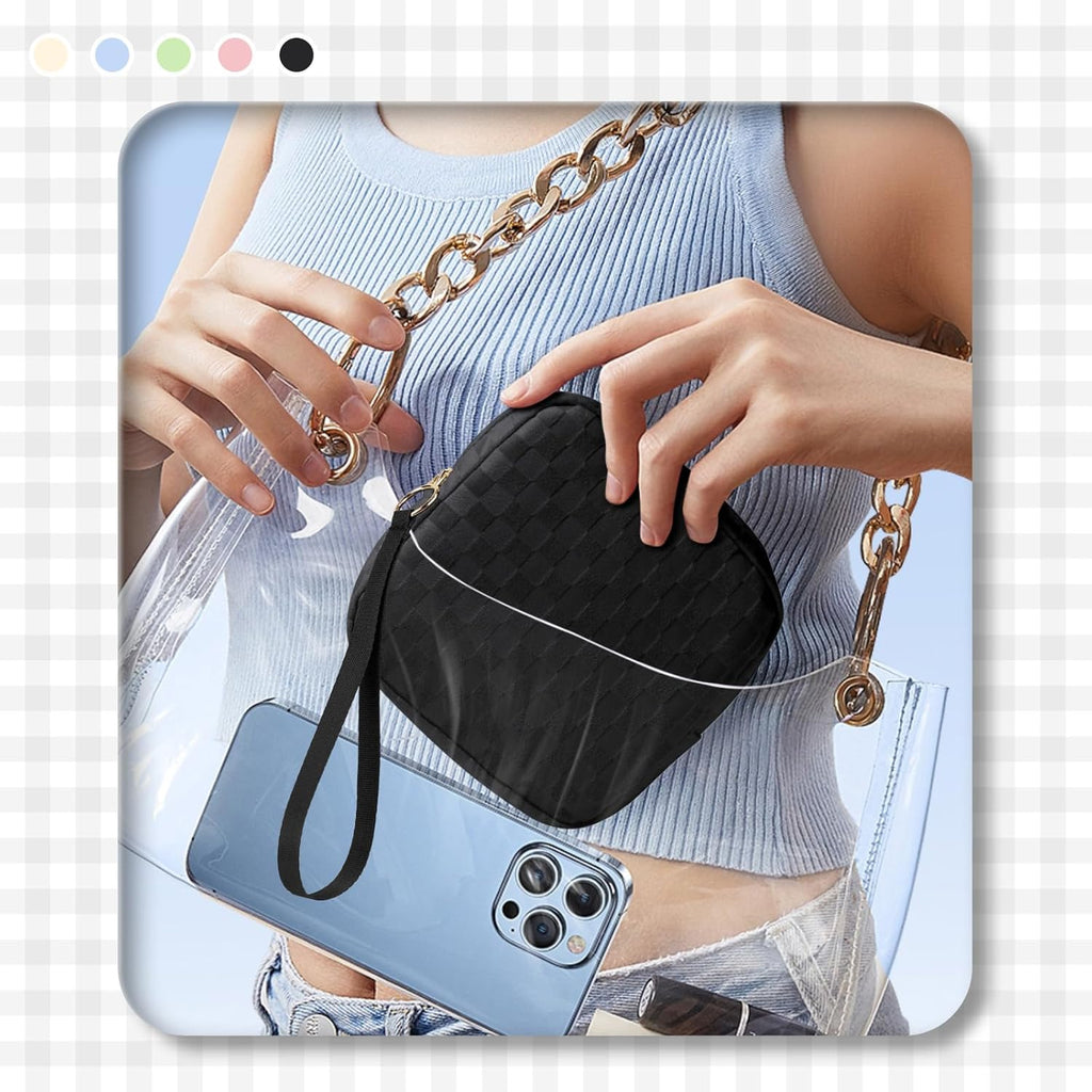 Likesing 5.3" Period Bag Pouch, Period Pouches for Teen Girls Women(Black)