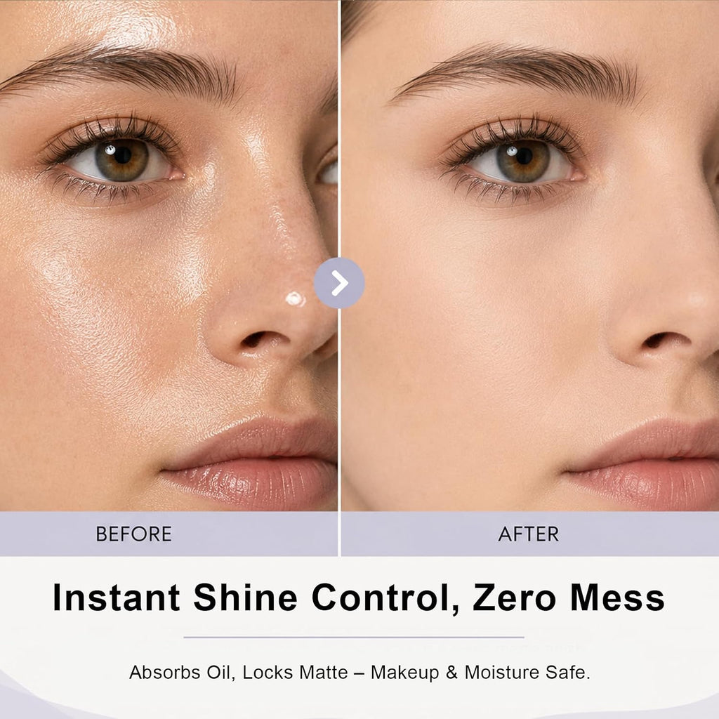 Oil Blotting Paper for Face, 500 Sheets Mirror and 4 Stickers for Oily Skin