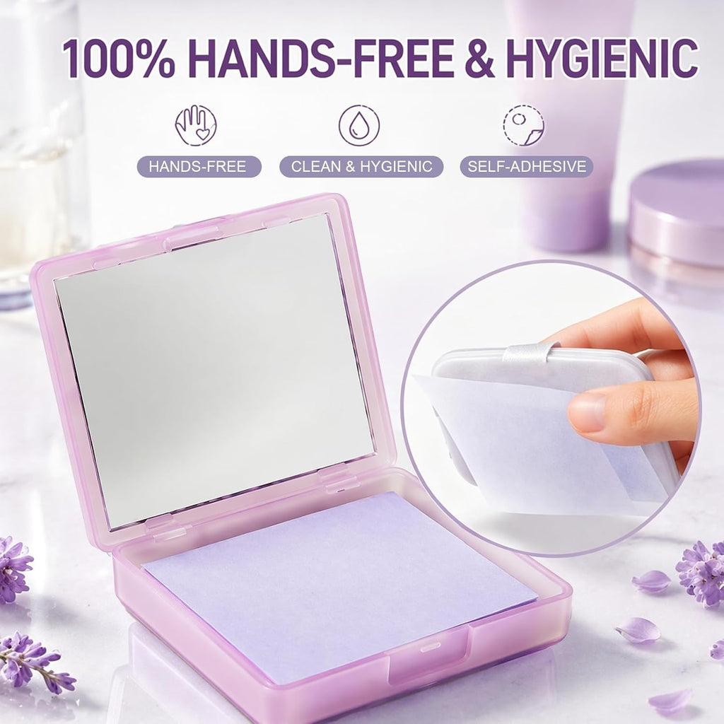 Oil Blotting Paper for Face, 500 Sheets Mirror and 4 Stickers for Oily Skin