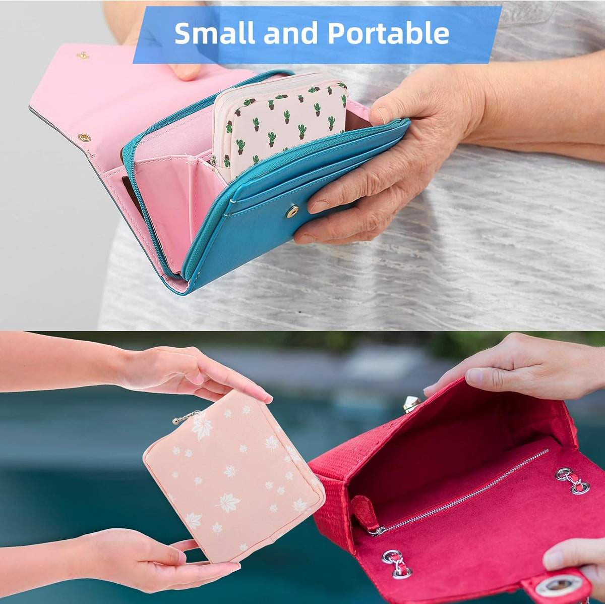 3Pcs Period Bag Sanitary Napkin Storage Bag, Portable Menstrual Cup Pouch Period Bags for Teen Girls, Tampons Holder, Pad Bag, Feminine Care for Purse with Zipper