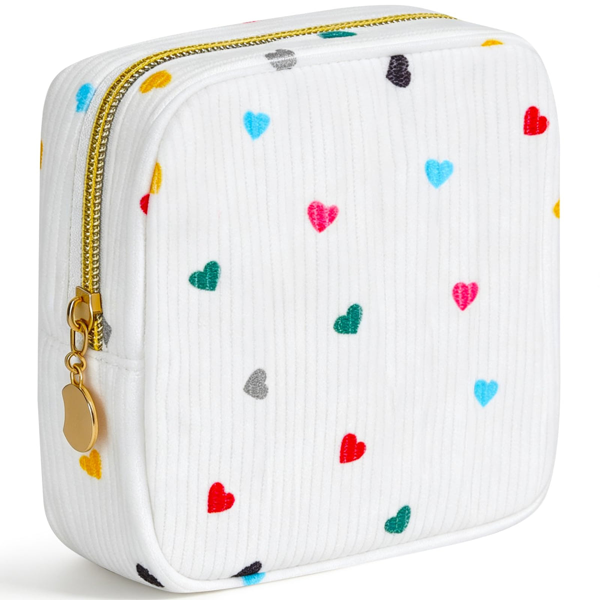 Period Bag for Teen Girls | Striped Sanitary Napkin Storage Bag | Cute Pads Pouch for Period | Menstrual Pouch for Pads, Tampons, Menstrual Cups & Panty Liners | Perfect for Travel & Daily Use