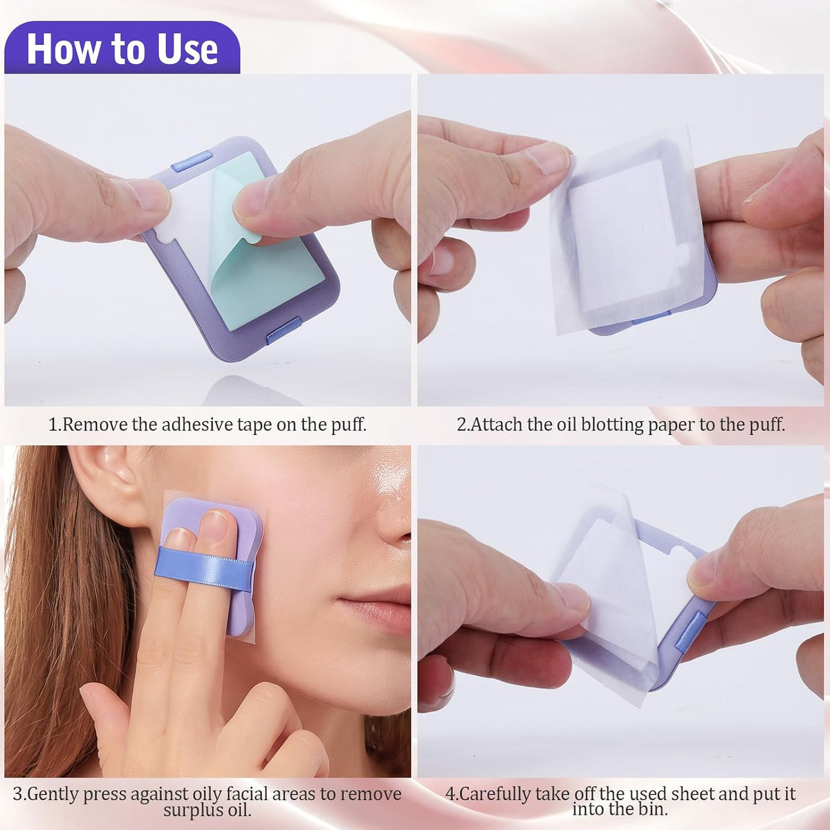 1000Pcs Oil Blotting Paper for Face,Oil Blotting Sheets with Mirror,Refills