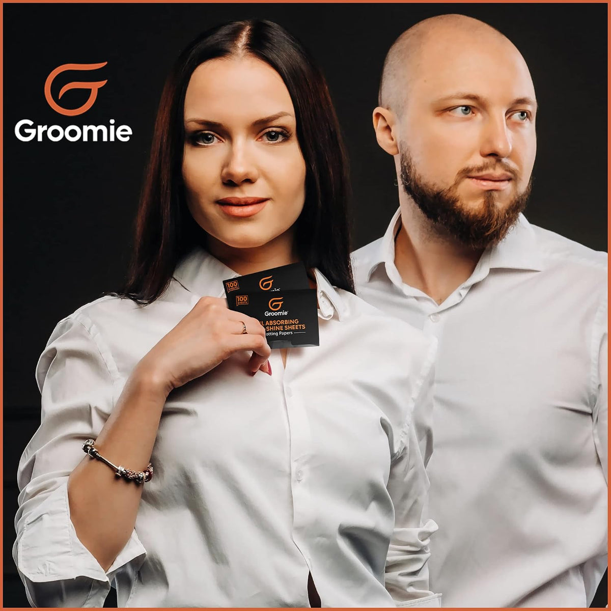 Groomie Oil Absorbing Blotting Sheets with Bamboo Charcoal, 100 Count