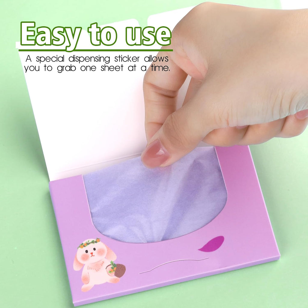 300 Sheets Blotting Paper, HNYYZL Oil Absorbing Sheets for Oily Skin, Oil Control for Face, Makeup Blotting Paper, Natural Oil Absorbing Facial Blotting Sheets for Oily Skin Care (Pack of 3)