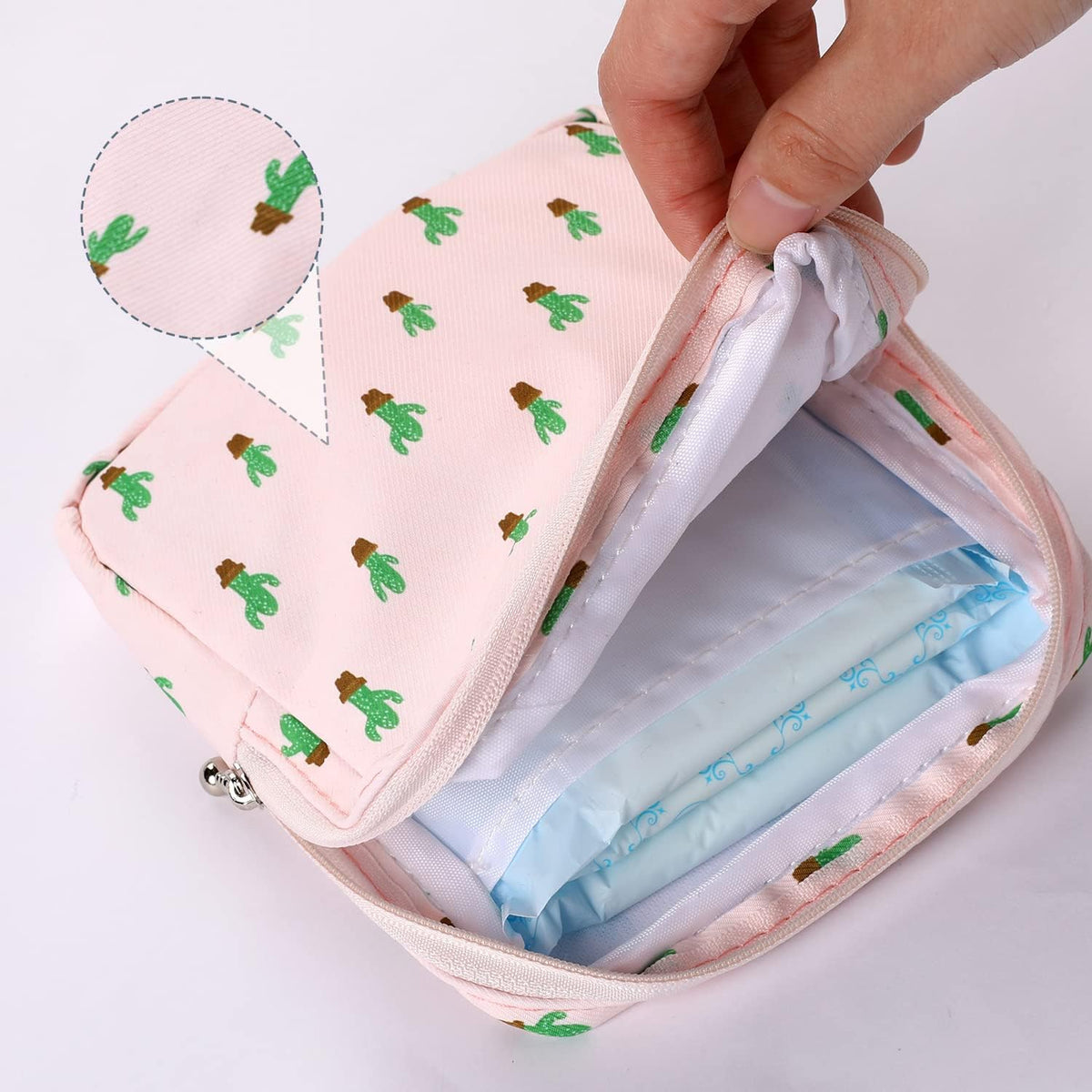 Vin Beauty 3Pcs Pad Bag for Sanitary Napkins, First Period Pouch Portable Menstrual Pad Pouch Feminine Menstruation Bag for Women for School