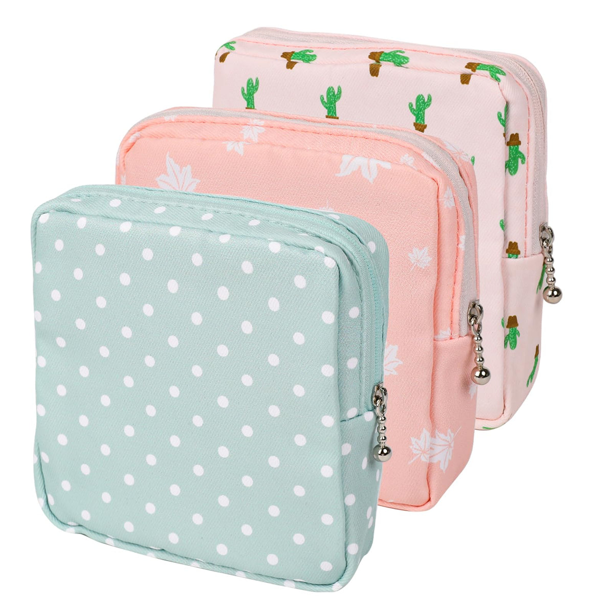 3pcs Period Bag,Period Pouch,Sanitary Napkin Storage Bag, Portable Reusable Menstrual Pads Bags,Tampon Storage Pouch for Women Teen Girls,pad Bag,Feminine Care,tampons Holder for Purse