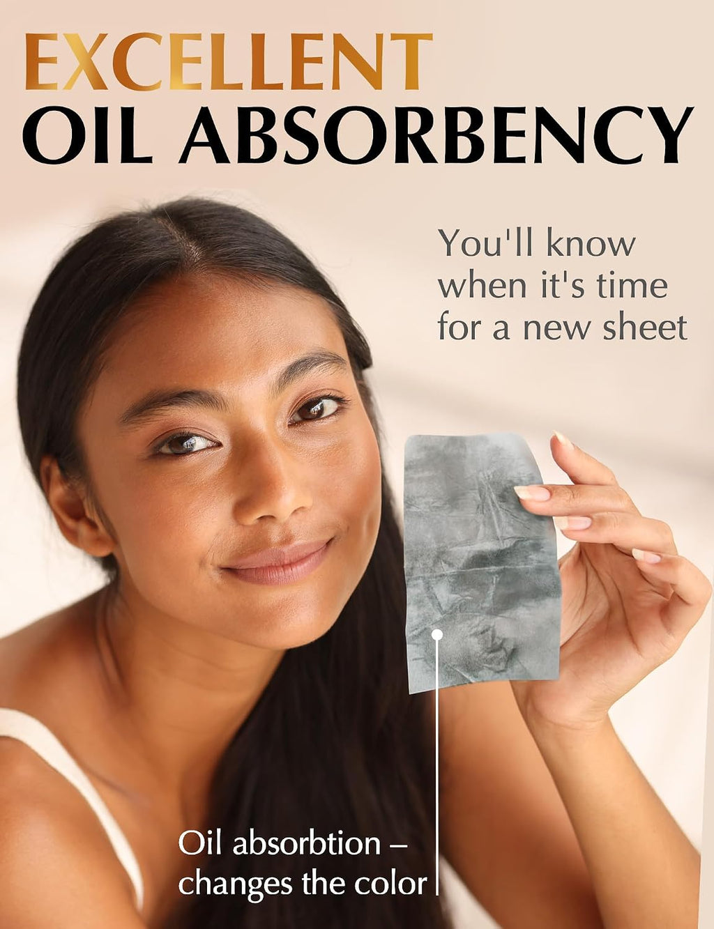 XL Oil Blotting Sheets for Face – 6pk/600 Makeup Friendly – High Absorbency