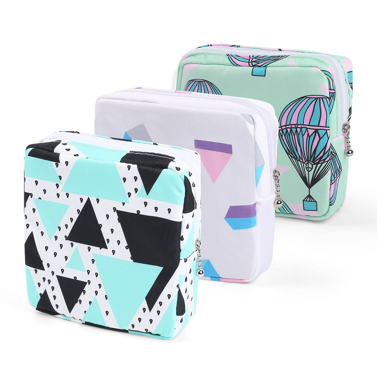 3pcs Period Bag,Period Pouch,Sanitary Napkin Storage Bag, Portable Reusable Menstrual Pads Bags,Tampon Storage Pouch for Women Teen Girls,pad Bag,Feminine Care,tampons Holder for Purse
