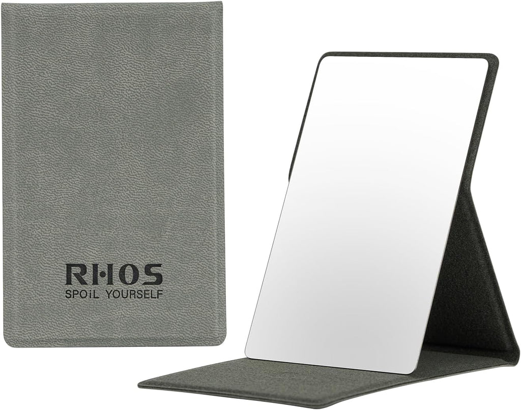 RHOS Shatterproof Stainless Steel Pocket Mirror (Rectangular, Grey)