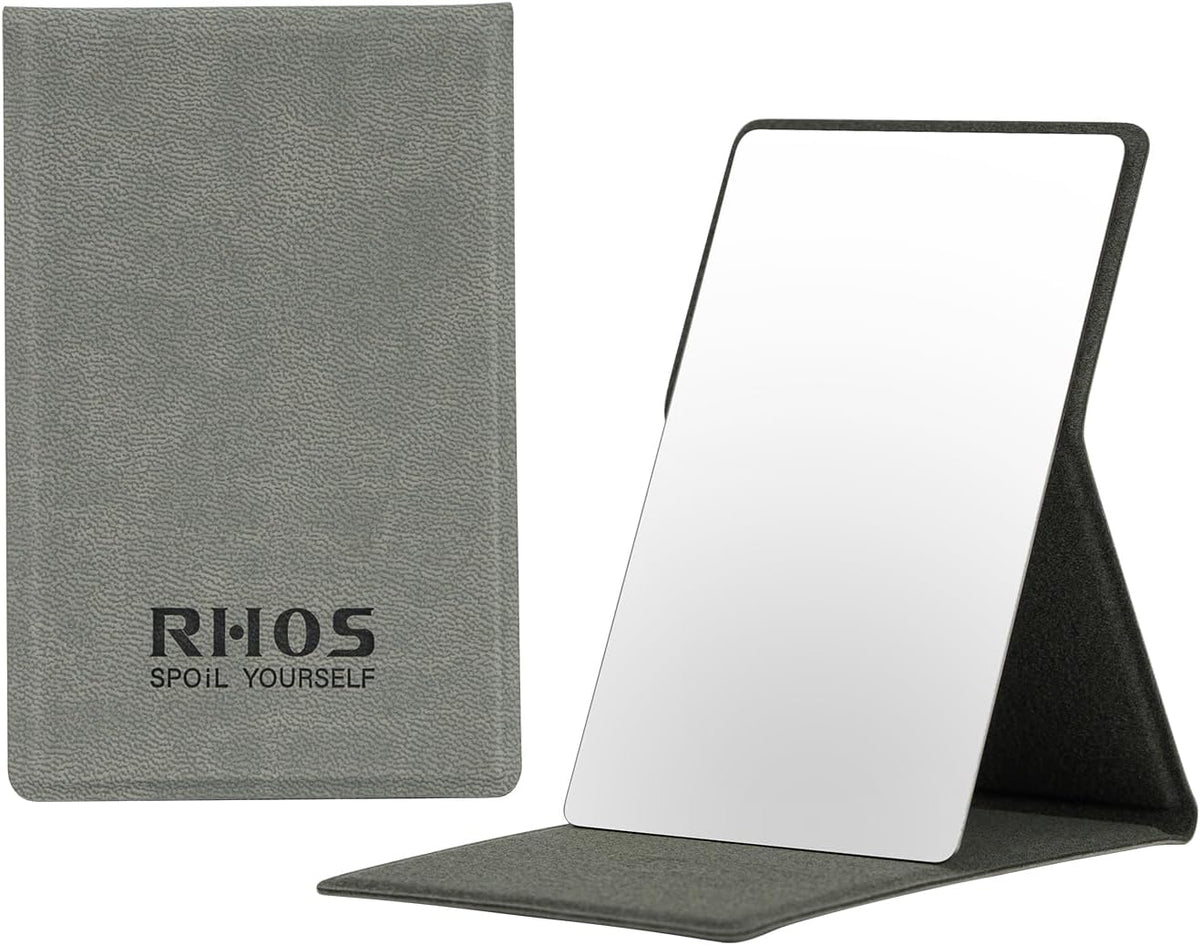 RHOS Shatterproof Stainless Steel Pocket Mirror (Rectangular, Grey)