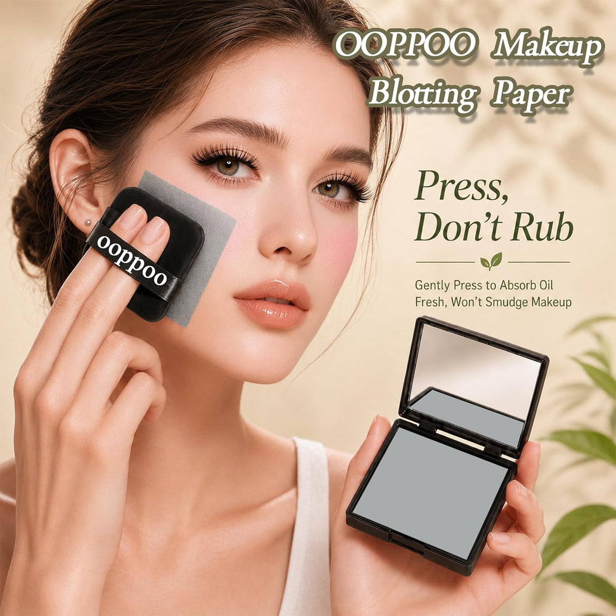 Oil Blotting Sheets for Face, 500 Pcs Blotting Papers for face with Mirror, Puff and Refill Pack, Rapidly absorb excess oils Makeup Friendly for Women with Oily Skin (Light Gray and Odorless)