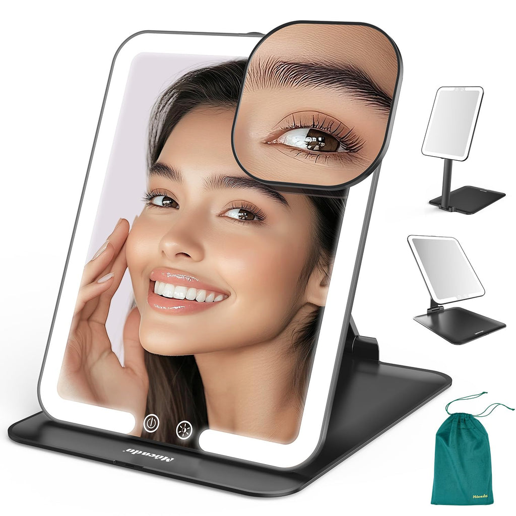 Mocado Travel Makeup Mirror with Light, Foldable Lighted Makeup Mirror