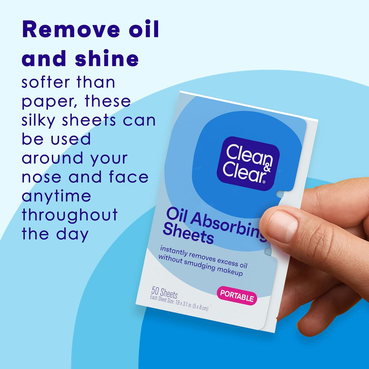 Clean & Clear Essentials Oil Absorbing Sheets, 50 ct, 3 Pack