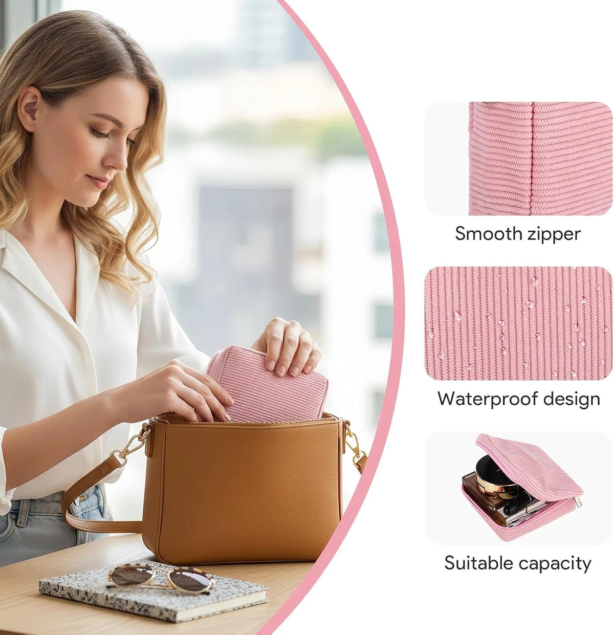 4Pcs Sanitary Napkin Storage Bag Period Bag for Teen Girls