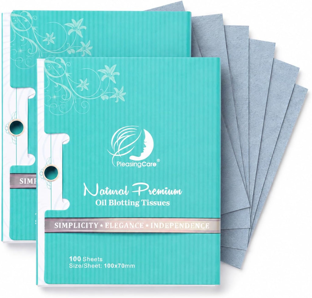 Premium Face Oil Blotting Sheets - 2 Pack for Facial Care or Makeup, Bamboo