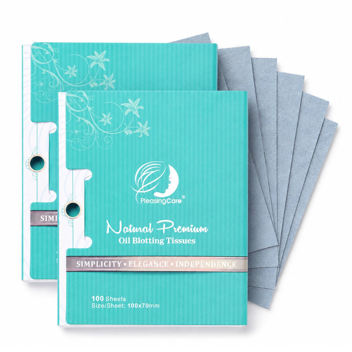 Premium Face Oil Blotting Sheets - 2 Pack for Facial Care or Makeup, Bamboo