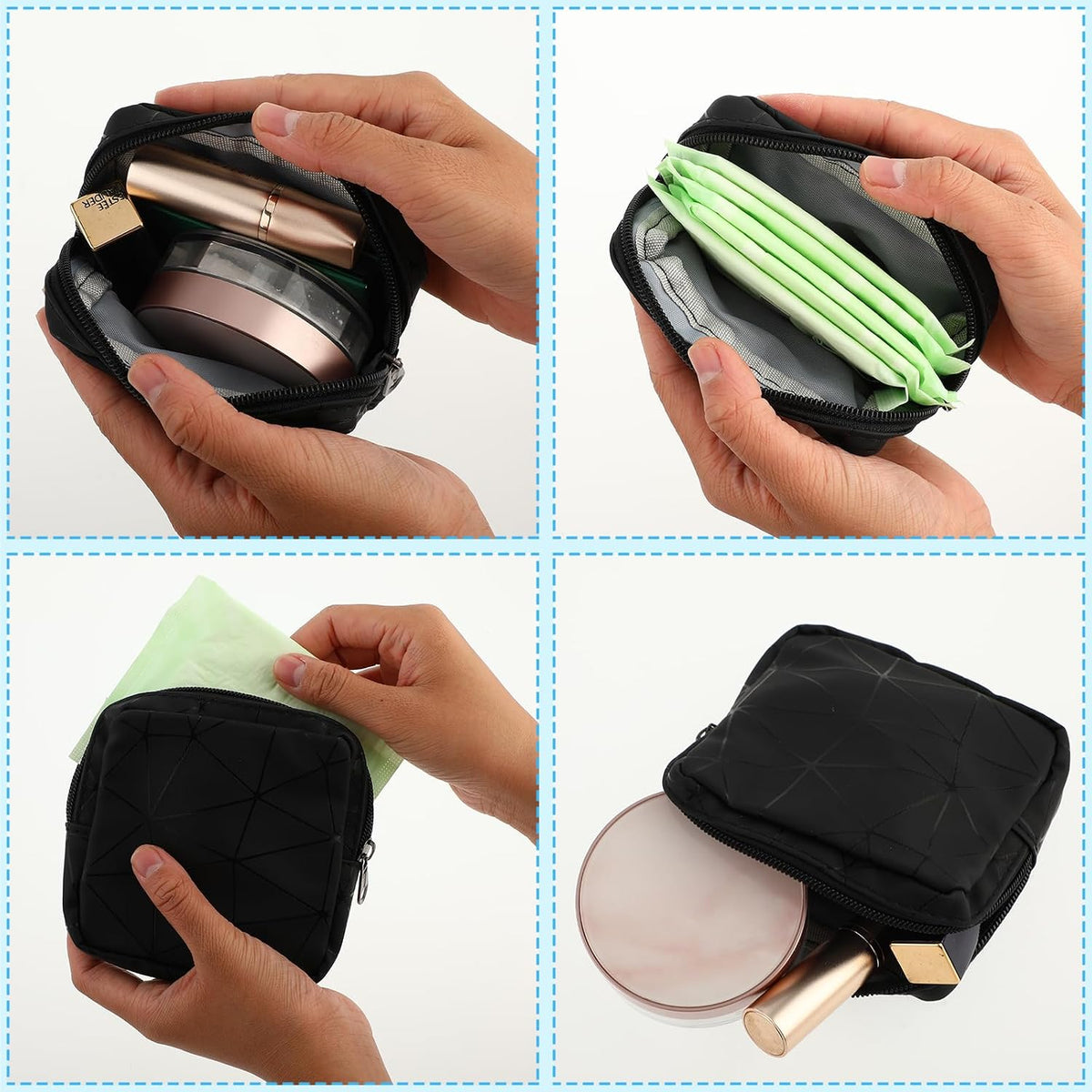 Ouligay Period Bag Tampon Bag Sanitary Napkin Storage Bags Pad Tampon Pouch for Teen Girls School First Period Kit Portable Menstrual Feminine Tampons Pad Holder for Women
