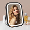 YEKKOPT Travel Makeup Mirror with Lights, Portable Small Beauty LED Vanity Mirror with Lights, 1200mAh Battery, Dimmable Touch Screen, Tabletop Folding Compact Mirror,Women Gift