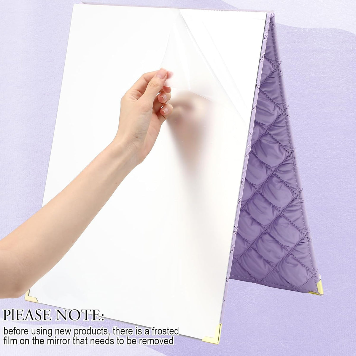 Chunful Folding Hanging Mirror 33.5x13.4 for Dance, Fashion, Purple