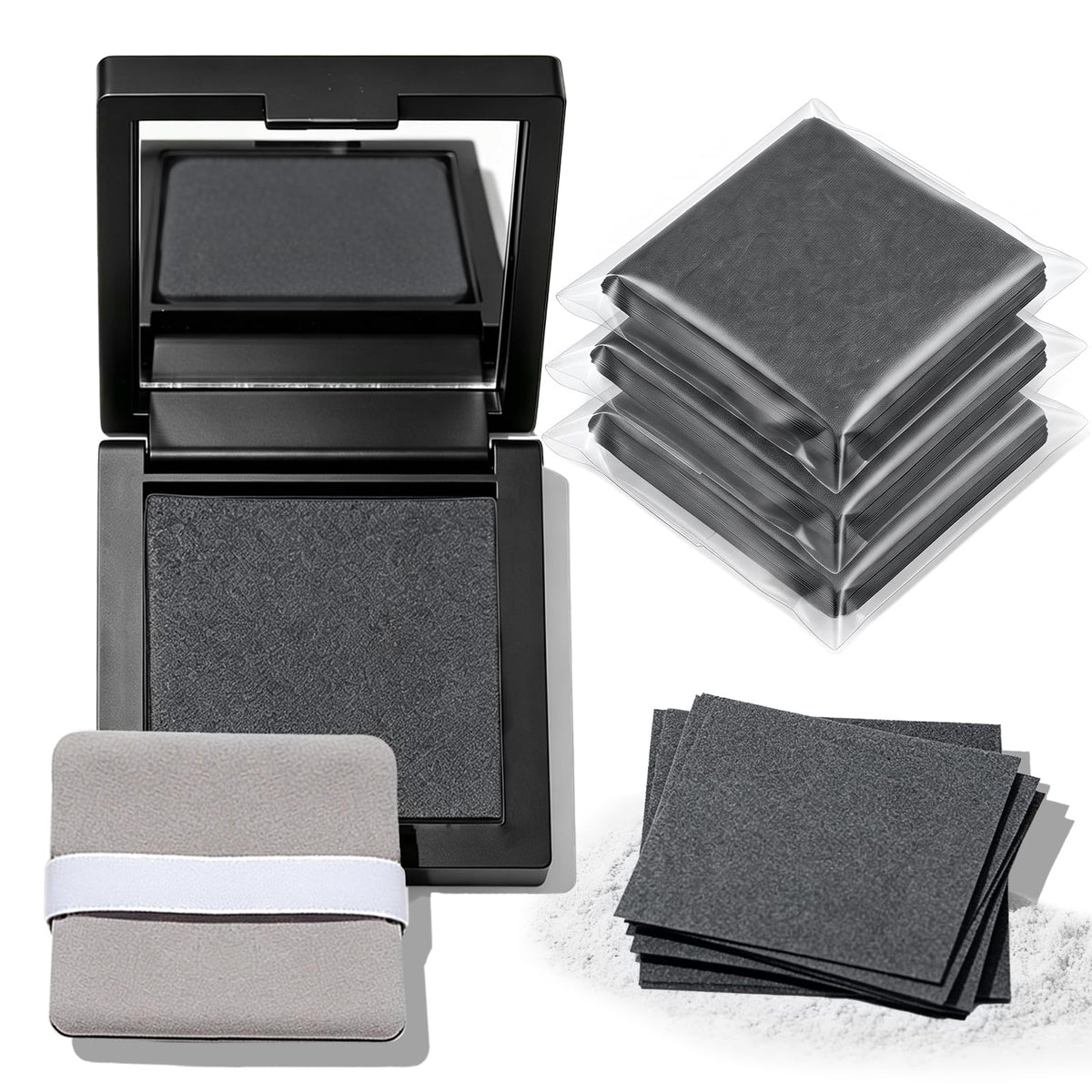 100 Sheets Makeup Oil Blotting Paper with Powder