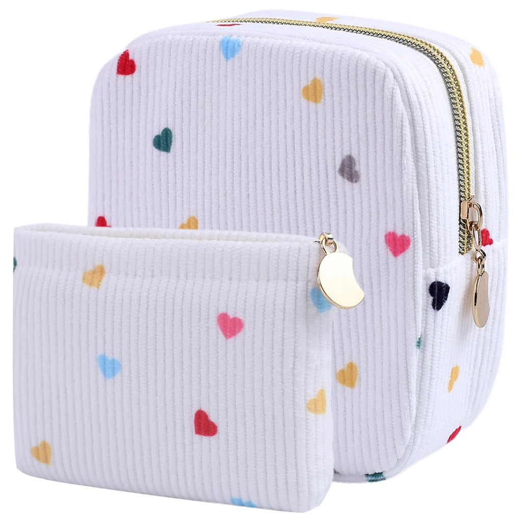 2-Pack Period Bag for Women Girls, Portable Corduroy Sanitary Napkin Storage Bag Period Pouch Small Discreet Menstrual Pouch, Sanitary Pads Bag Period Kits Tampons Holder for First Period