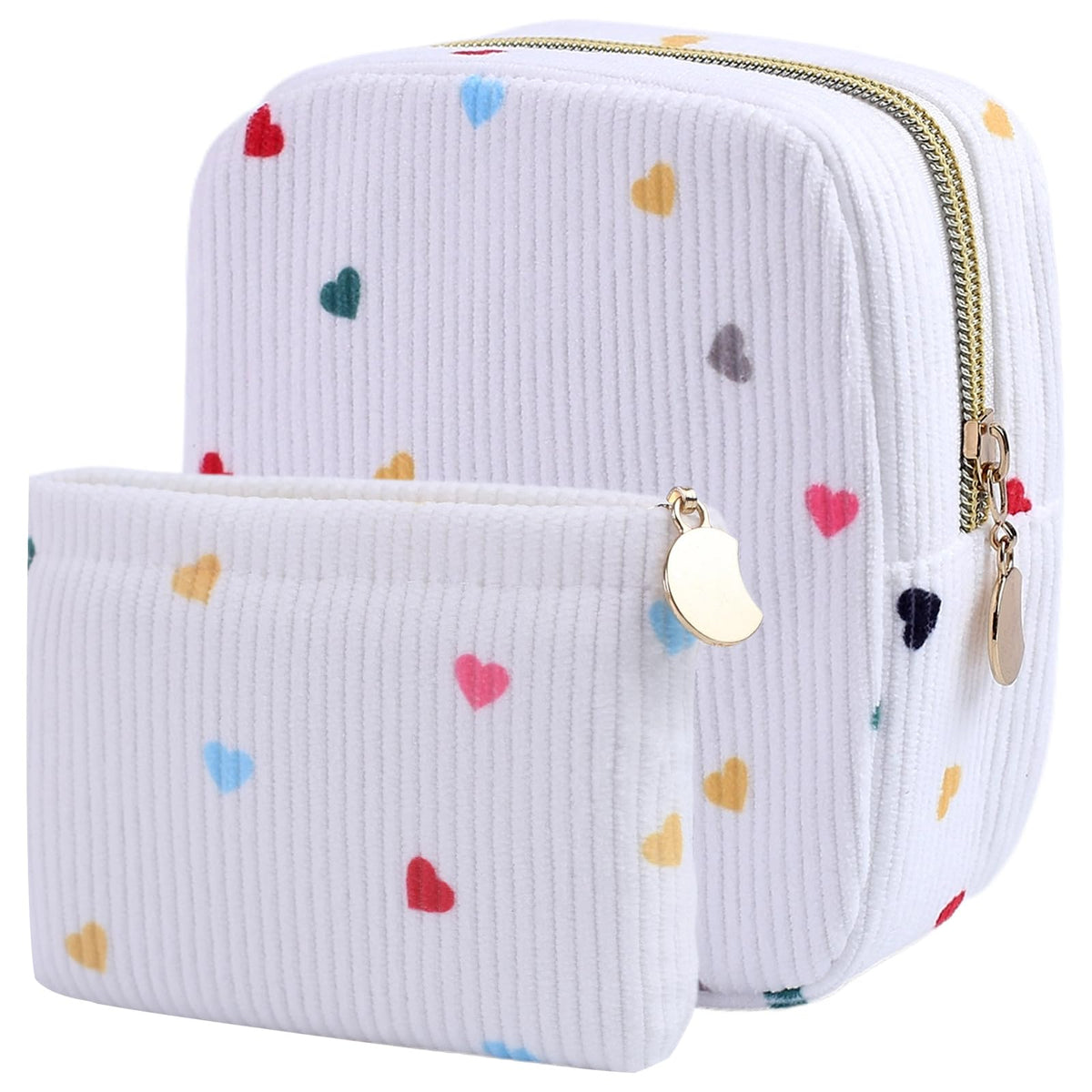 2-Pack Period Bag for Women Girls, Portable Corduroy Sanitary Napkin Storage Bag Period Pouch Small Discreet Menstrual Pouch, Sanitary Pads Bag Period Kits Tampons Holder for First Period