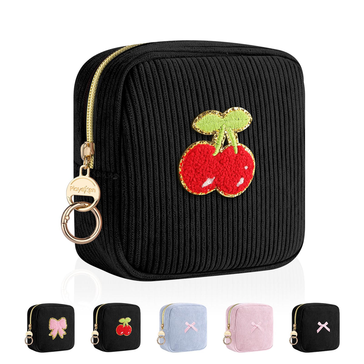 Period Bag for Teen Girls, Corduroy Sanitary Napkin Storage Bag, Menstrual Pad Pouches Tampon Holder for Purse