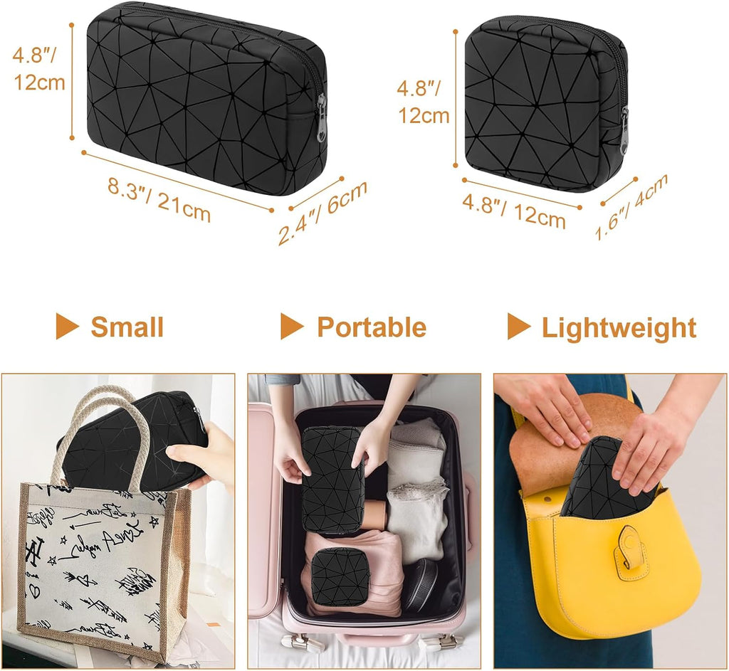 Likesing Period Bag for Teen Girls, Leather Sanitary Napkin Storage Bag, Portable Menstrual Pad Bag Period Pads Pouch, Small Make Up Bags