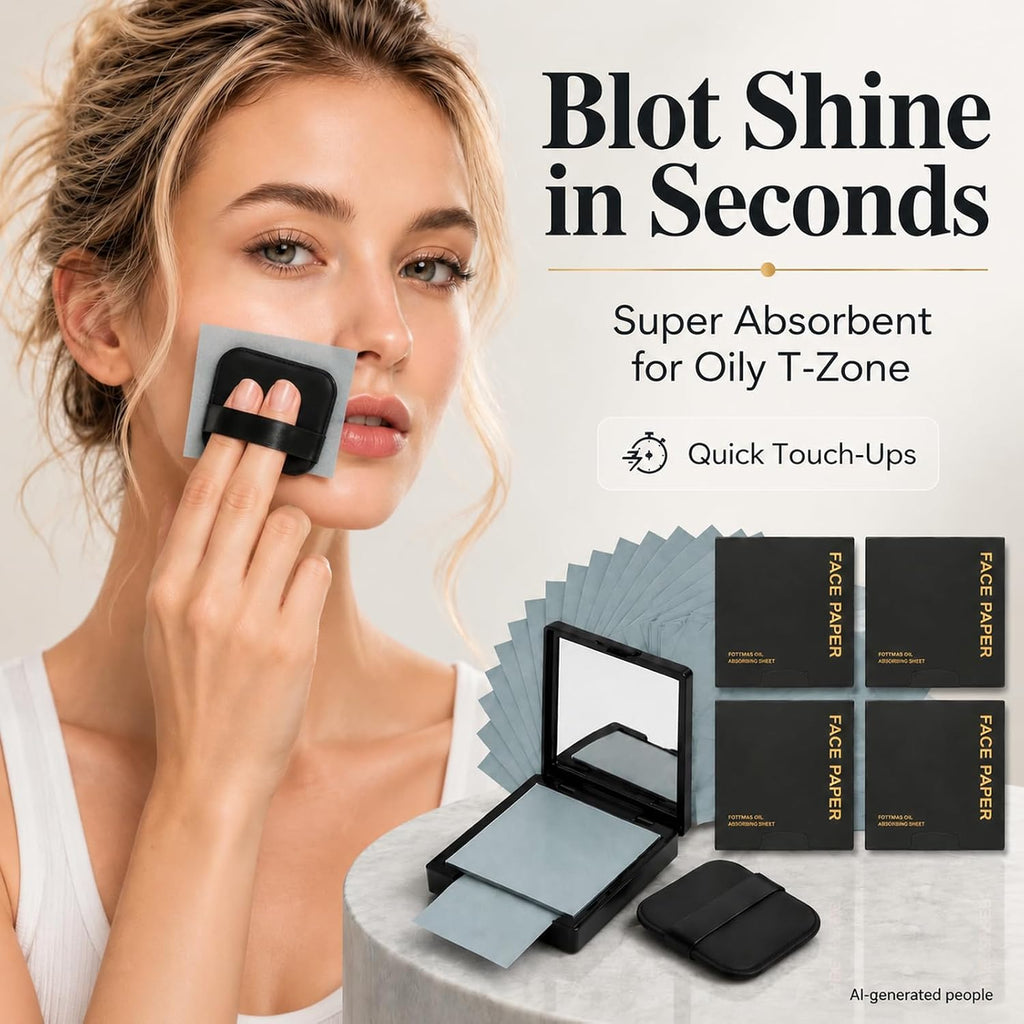 Oil Blotting Sheets for Face, Bamboo Charcoal Blotting Paper 500 Pcs
