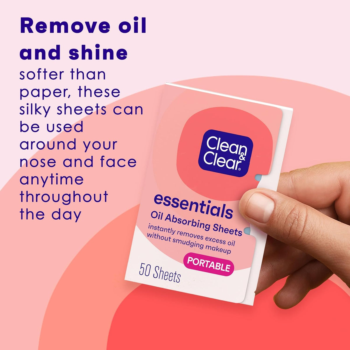 Clean & Clear Essentials Oil Absorbing Sheets, 50 ct, 6 Pack