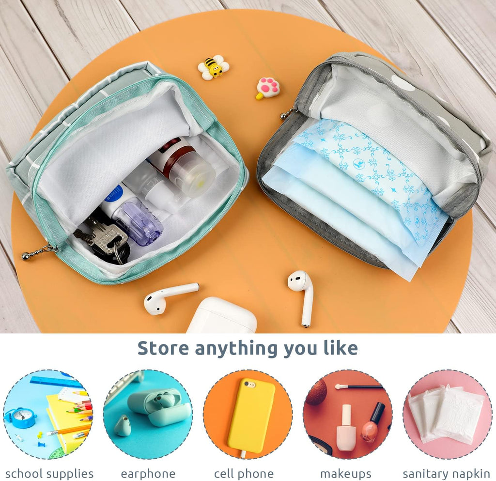 3pcs Period Bag,Period Pouch,Sanitary Napkin Storage Bag, Portable Reusable Menstrual Pads Bags,Tampon Storage Pouch for Women Teen Girls,pad Bag,Feminine Care,tampons Holder for Purse